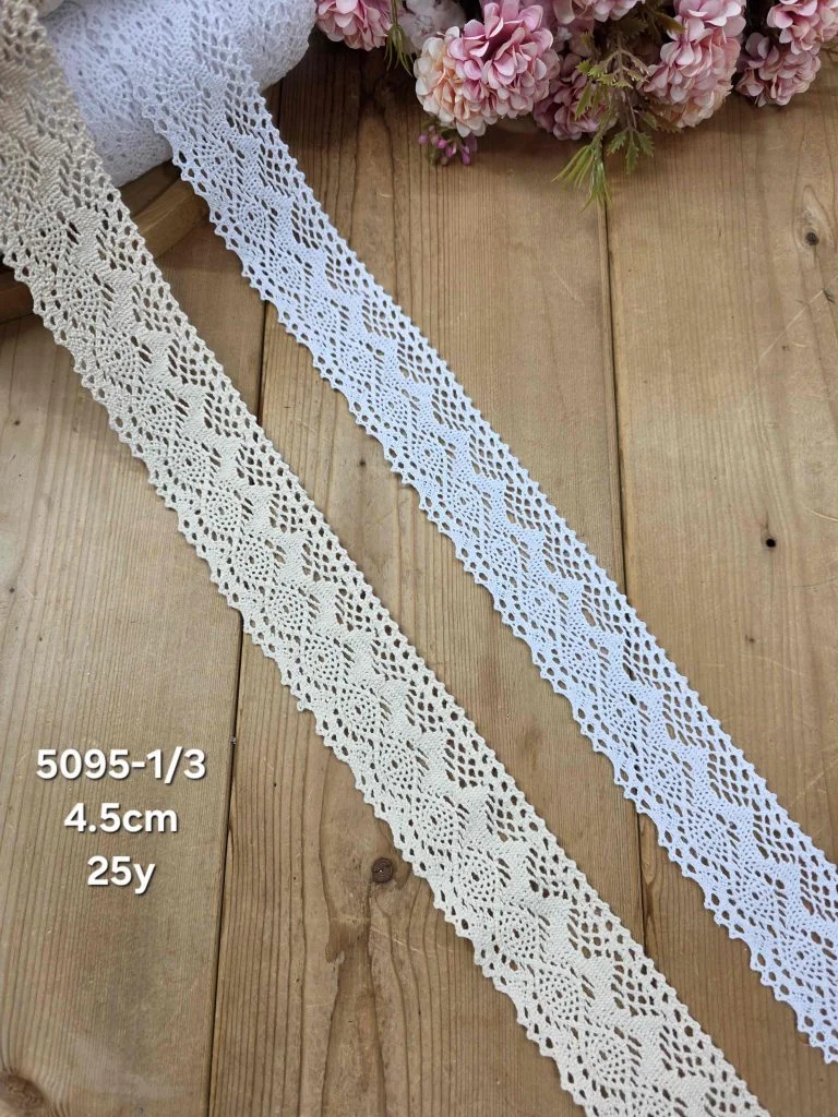 نوار قلاب بافی کد 5095-1/3سایز 4.5 سانت بسته ۲۵ یاردی