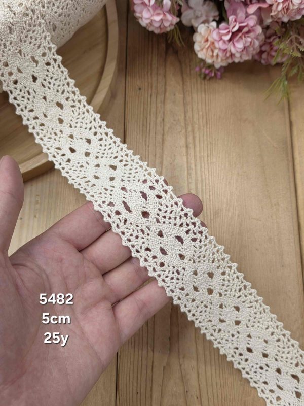 نوار قلاب بافی کد 5482 سایز 5 سانت بسته ۲۵ یاردی