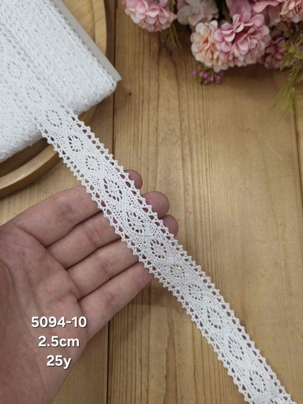 نوار قلاب بافی کد 5094-10 سایز 3 سانت بسته ۲۵ یاردی