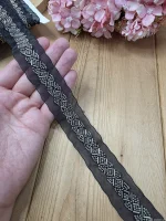 نوار ملیله دوزی کد NA1220 بسته 10 یاردی سایز 3 سانت