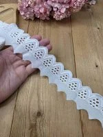 تور کتان کد TK5w سایز 5 سانت بسته 15 یاردی - تصویر 2