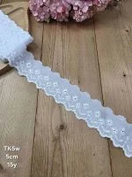 تور کتان کد TK5w سایز 5 سانت بسته 15 یاردی