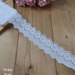 تور کتان کد TK5w سایز 5 سانت بسته 15 یاردی