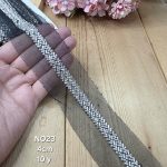 نوار ملیله دوزی کد N023 بسته 10 یاردی سایز 4سانت
