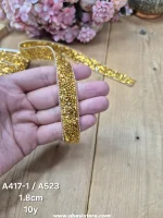 نوار نگین کد A417/A523 سایز 1.8 سانت بسته 10 یاردی - تصویر 2