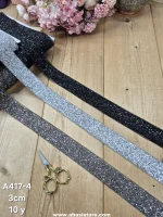 نوار نگین کد A417-4 سایز 3 سانت بسته 10 یاردی