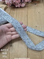 نوار نگین کد A417-4 سایز 3 سانت بسته 10 یاردی - تصویر 4