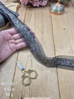 نوار نگین کد NO13617 سایز 4.5 سانت بسته 10 یاردی - تصویر 2