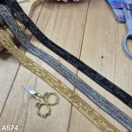 نوار نگین کد A574 سایز 2 سانت بسته 10 یاردی